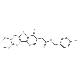 N-(4-chlorobenzyl)-2-(7,8-dimethoxy-4-oxo-4,5-dihydro-3H-pyrimido[5,4-b]indol-3-yl)acetamide Structure
