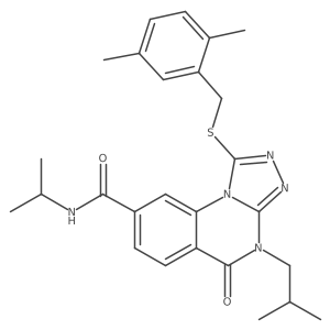 1-[(2,5-dimethylbenzyl)thio]-4-isobutyl-N-isopropyl-5-oxo-4,5-dihydro[1,2,4]triazolo[4,3-a]quinazoline-8-carboxamide Structure