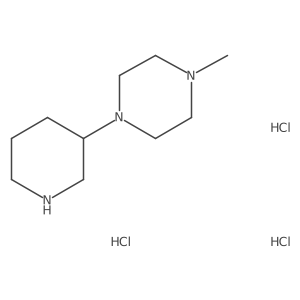 1-Methyl-4-(piperidin-3-yl)piperazine trihydrochloride结构式