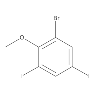 1-Bromo-3,5-diiodo-2-methoxybenzene结构式