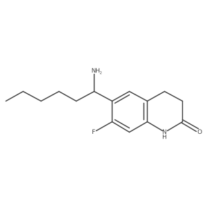 6-(1-Aminohexyl)-7-fluoro-3,4-dihydro-2(1H)-quinolinone Structure