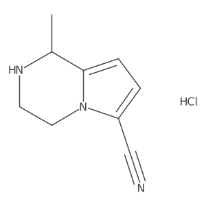 1-Methyl-1H,2H,3H,4H-pyrrolo[1,2-A]pyrazine-6-carbonitrile hydrochloride Structure