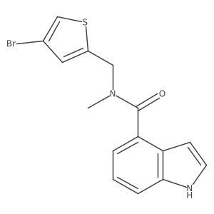 N-[(4-Bromo-2-thienyl)methyl]-N-methyl-1H-indole-4-carboxamide结构式