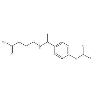 4-[[1-[4-(Difluoromethoxy)phenyl]ethyl]amino]butanoic acid结构式