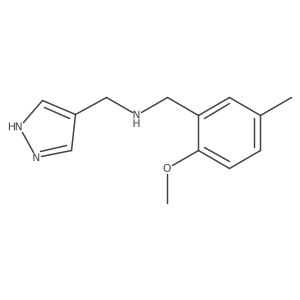 N-[(2-Methoxy-5-methylphenyl)methyl]-1H-pyrazole-4-methanamine Structure