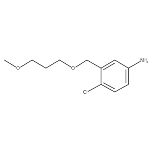 4-Chloro-3-[(3-methoxypropoxy)methyl]benzenamine结构式