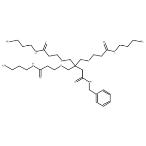 3,3'-((2-((3-((3-Aminopropyl)amino)-3-oxopropoxy)methyl)-2-(2-(benzylamino)-2-oxoethyl)propane-1,3-diyl)bis(oxy))bis(N-(3-aminopropyl)propanamide) Structure