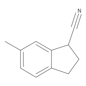 6-methyl-2,3-dihydro-1H-indene-1-carbonitrile Structure