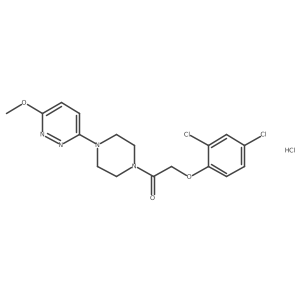 2-(2,4-Dichlorophenoxy)-1-(4-(6-methoxypyridazin-3-yl)piperazin-1-yl)ethanone hydrochloride Structure
