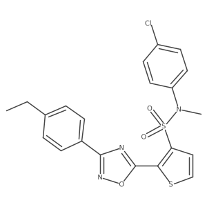 N-(4-chlorophenyl)-2-[3-(4-ethylphenyl)-1,2,4-oxadiazol-5-yl]-N-methylthiophene-3-sulfonamide Structure