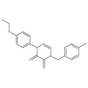 CCOc1ccc(-n2ccn(Cc3ccc(F)cc3)c(=O)c2=O)cc1结构式