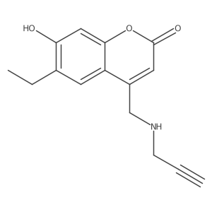6-ethyl-7-hydroxy-4-{[(prop-2-yn-1-yl)amino]methyl}-2H-chromen-2-one Structure