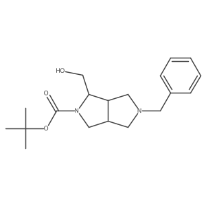 rac-tert-butyl (1R,3aR,6aS)-5-benzyl-1-(hydroxymethyl)-octahydropyrrolo[3,4-c]pyrrole-2-carboxylate Structure