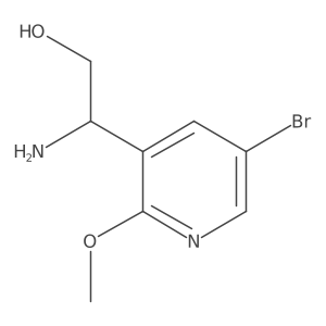 (2s)-2-Amino-2-(5-bromo-2-methoxypyridin-3-yl)ethan-1-ol结构式