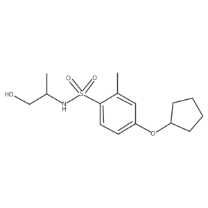 4-(Cyclopentyloxy)-N-[(1S)-2-hydroxy-1-methylethyl]-2-methylbenzenesulfonamide结构式