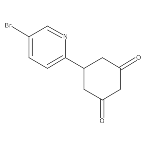 5-(5-Bromopyridin-2-yl)cyclohexane-1,3-dione结构式