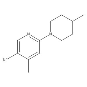 5-Bromo-4-methyl-2-(4-methylpiperidin-1-yl)pyridine Structure