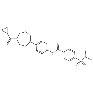 N-(4-(4-(cyclopropanecarbonyl)-1,4-diazepan-1-yl)phenyl)-4-(N,N-dimethylsulfamoyl)benzamide Structure