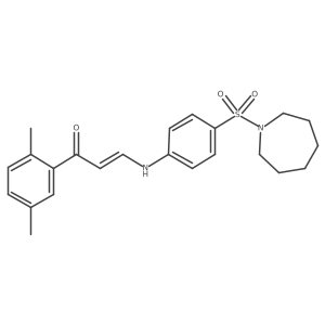 (E)-3-((4-(azepan-1-ylsulfonyl)phenyl)amino)-1-(2,5-dimethylphenyl)prop-2-en-1-one Structure