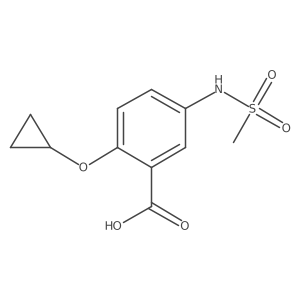 2-Cyclopropoxy-5-(methylsulfonamido)benzoic acid结构式
