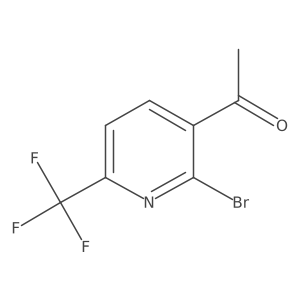 1-(2-Bromo-6-(trifluoromethyl)pyridin-3-yl)ethan-1-one结构式