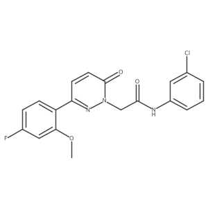 N-(3-chlorophenyl)-2-[3-(4-fluoro-2-methoxyphenyl)-6-oxopyridazin-1(6H)-yl]acetamide结构式