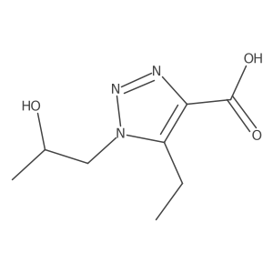 5-ethyl-1-(2-hydroxypropyl)-1H-1,2,3-triazole-4-carboxylic acid结构式