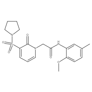 N-(2-methoxy-5-methylphenyl)-2-(2-oxo-3-(pyrrolidin-1-ylsulfonyl)pyridin-1(2H)-yl)acetamide结构式