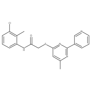 N-(3-chloro-2-methylphenyl)-2-((6-methyl-2-(pyridin-3-yl)pyrimidin-4-yl)thio)acetamide Structure