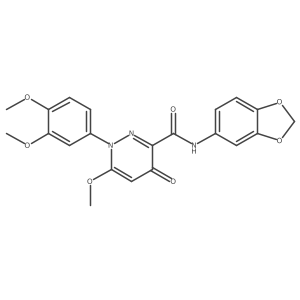 N-(2H-1,3-benzodioxol-5-yl)-1-(3,4-dimethoxyphenyl)-6-methoxy-4-oxo-1,4-dihydropyridazine-3-carboxamide结构式