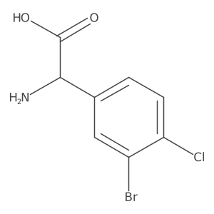 (S)-2-Amino-2-(3-bromo-4-chlorophenyl)aceticacidhcl Structure