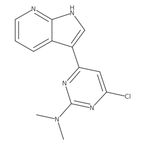4-Chloro-N,N-dimethyl-6-(1H-pyrrolo[2,3-b]pyridin-3-yl)-2-pyrimidinamine结构式