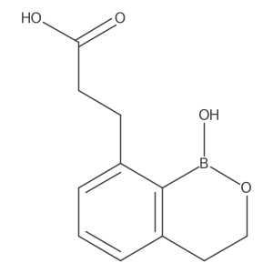 3-(1-Hydroxy-3,4-dihydro-2,1-benzoxaborinin-8-yl)propanoic acid结构式