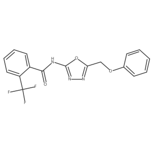N-[5-(phenoxymethyl)-1,3,4-oxadiazol-2-yl]-2-(trifluoromethyl)benzamide Structure