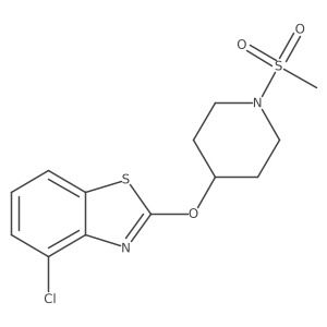 4-Chloro-2-((1-(methylsulfonyl)piperidin-4-yl)oxy)benzo[d]thiazole Structure