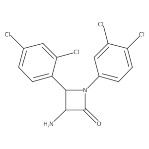 3-Amino-4-(2,4-dichlorophenyl)-1-(3,4-dichlorophenyl)azetidin-2-one Structure