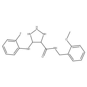 5-[(2-fluorophenyl)amino]-N-[(2-methoxyphenyl)methyl]-1H-1,2,3-triazole-4-carboxamide Structure