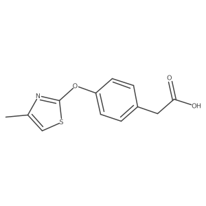2-[4-[(4-Methyl-1,3-thiazol-2-yl)oxy]phenyl]acetic acid结构式