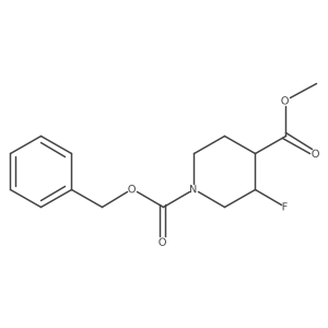 1-Benzyl 4-methyl 3-fluoropiperidine-1,4-dicarboxylate结构式