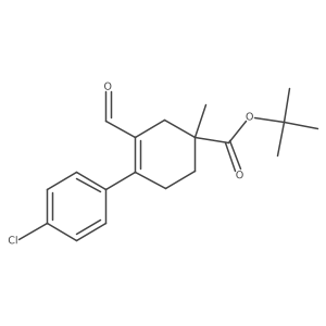 Tert-butyl 4-(4-chlorophenyl)-3-formyl-1-methylcyclohex-3-ene-1-carboxylate结构式