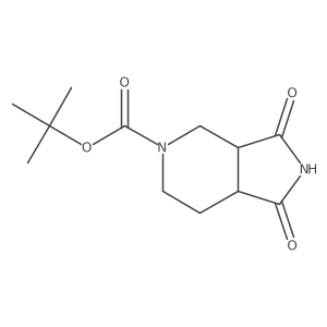 tert-Butyl 1,3-dioxohexahydro-1H-pyrrolo[3,4-c]pyridine-5(6H)-carboxylate Structure