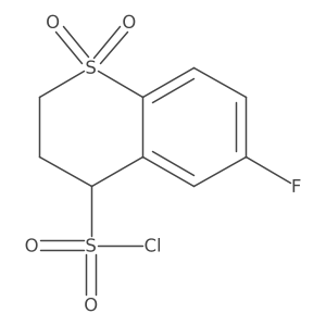 6-Fluorothiochromane-4-sulfonyl chloride 1,1-dioxide结构式