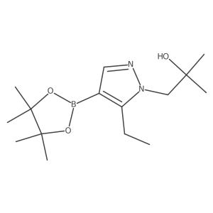 1-[5-Ethyl-4-(4,4,5,5-tetramethyl-1,3,2-dioxaborolan-2-yl)pyrazol-1-yl]-2-methylpropan-2-ol Structure