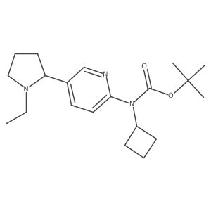 tert-Butyl cyclobutyl(5-(1-ethylpyrrolidin-2-yl)pyridin-2-yl)carbamate Structure