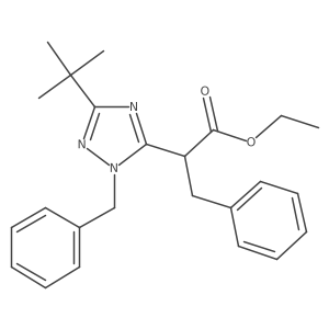Ethyl 2-[1-benzyl-3-(tert-butyl)-1H-1,2,4-triazol-5-yl]-3-phenylpropanoate结构式