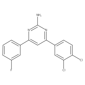 4-(3,4-Dichlorophenyl)-6-(3-fluorophenyl)pyrimidin-2-amine结构式
