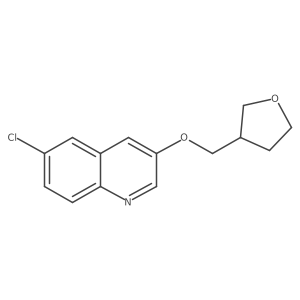 6-Chloro-3-(oxolan-3-ylmethoxy)quinoline结构式