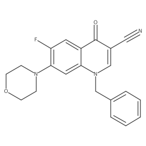 1-Benzyl-6-fluoro-7-morpholin-4-yl-4-oxoquinoline-3-carbonitrile结构式