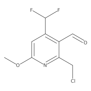 2-(Chloromethyl)-4-(difluoromethyl)-6-methoxypyridine-3-carboxaldehyde结构式