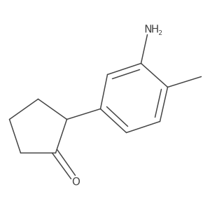 2-(3-Amino-4-methylphenyl)cyclopentan-1-one Structure